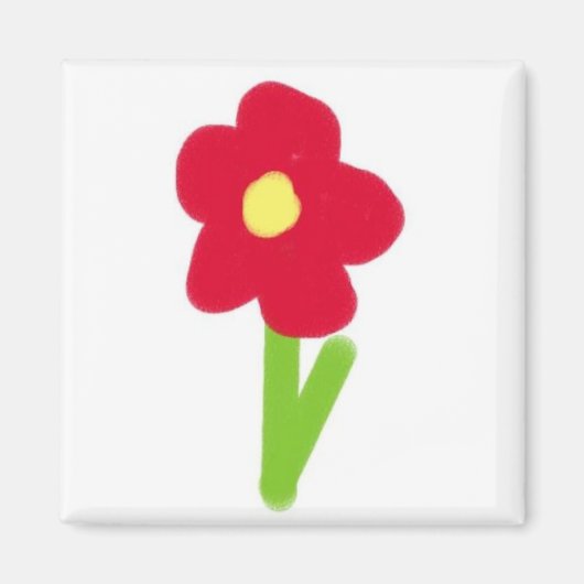 ホットピンクの花2 マグネット (正面)