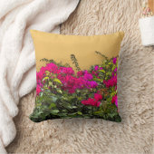 ホットピンクの花 クッション (ブランケット)