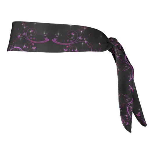 ホットピンクの花 タイヘッドバンド (回転90)