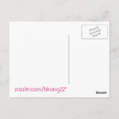 ホットピンクの花 ポストカード (裏面)