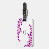 ホットピンクの花 ラゲッジタグ (正面縦)