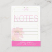 ホットピンクの花 – 名刺 (裏面)