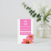 ホットピンクの花 – 名刺 (スタンド正面)