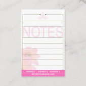 ホットピンクの花 – 名刺 (裏面)