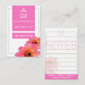 ホットピンクの花 – 名刺 (正面/裏面)