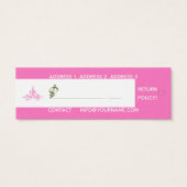 ホットピンクの花 – 商品価格ラベル (裏面)