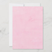 ホットピンクの菊のウェディングシャワー招待状 (裏面)