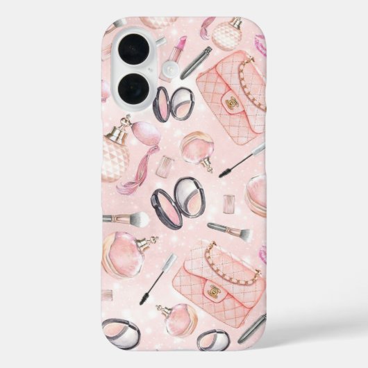 ホットピンクの華やかなメイクアップフォンケース Case-Mate iPhoneケース (裏面)