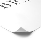 ホットピンクの蘭を使ったウェディングシャワーのお出迎え ポスター (角)