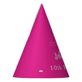 ホットピンクの誕生日パーティーガール パーティーハット (左)