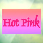 ホットピンクの逆ウィンドウの貼り付け ウィンドウサイン (シート3)