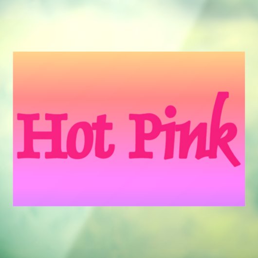 ホットピンクの逆ウィンドウの貼り付け ウィンドウサイン (シート3)