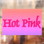 ホットピンクの逆ウィンドウの貼り付け ウィンドウサイン (シート2)