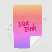 ホットピンクの逆ゴルフタオル ゴルフタオル (インサイチュ)