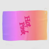 ホットピンクの逆ゴルフタオル ゴルフタオル (横)