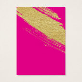 ホットピンクの金ゴールドブラシのイヤリングディスプレイカード (裏面)