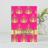 ホットピンクの金ゴールド群 招待状 (スタンド正面)