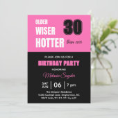 ホットピンクの30歳の誕生日パーティー お姉さんになったね 招待状 (スタンド正面)