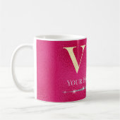 ホットピンクのGlamorous Gold VIP コーヒーマグカップ (左)