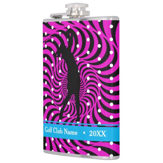 ホットピンクのOpti-Dot "バーディジュース"ボトルフラスコ フラスク (左)