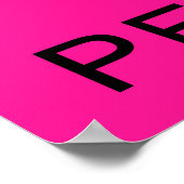 ホットピンクのResist & Persist ポスター (角)