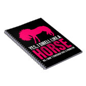 ホットピンクのYes私は馬のような匂い ノートブック (右側)