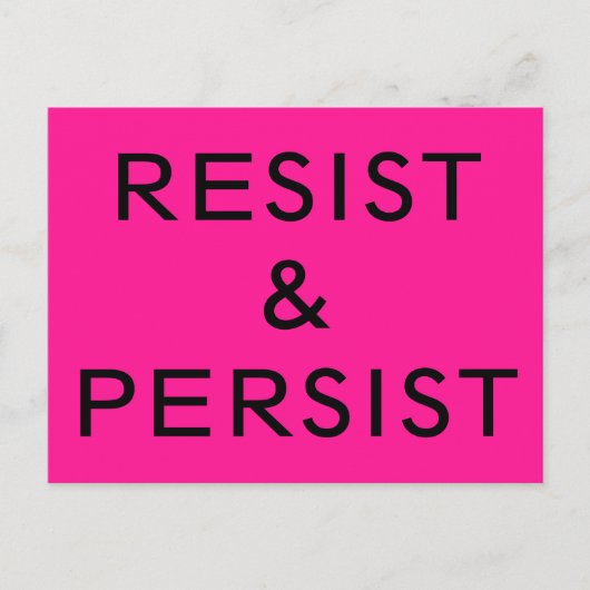 ホットピンクはっきりしたで文字を保持する ポストカード (正面)