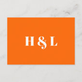 ホットピンクはっきりしたの結婚詳細カード エンクロージャーカード (裏面)