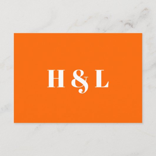 ホットピンクはっきりしたの結婚詳細カード エンクロージャーカード (裏面)