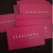 ホットピンクはっきりしたファッションデザインスタジオ美しい 名刺