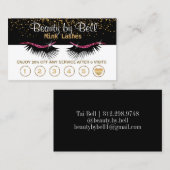 ホットピンクまつげロイヤリティカード（白黒） ロイヤリティカード (正面/裏面)