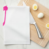 ホットピンクアイスホッケー キッチンタオル (四つ折り)