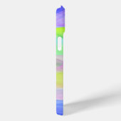 ホットピンクアクアブルーライムグリーンパープル波ストライプ数 Case-Mate iPhoneケース (裏面 / 右)