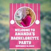 ホットピンクアクリルフォトバチェロレッテウェルカムサイン アクリルサイン (ニュートラル)