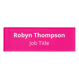 ホットピンクアクリル名タグ磁気プロフェッショナル 名札