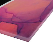 ホットピンクアルコールインクモノグラムパーソナライズされた カッティングボード (角)