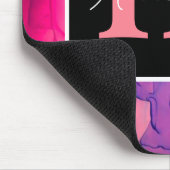 ホットピンクアルコールインクモノグラム マウスパッド (コーナー)