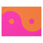 ホットピンクアンドオレンジ陰陽 テーブルクロス (正面(横))