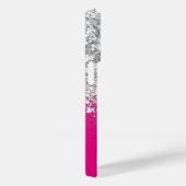 ホットピンクアンドシルバーグリッターグラム Case-Mate iPhoneケース (裏面 / 右)