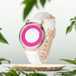 ホットピンクイニシャルパーソナライズされたeWatch 腕時計<br><div class="desc">ホットピンクの腕時計のためのギフト</div>