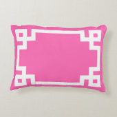 ホットピンクウィットギリシャ鍵#2ダイヤモンドモノグラムDIY BG アクセントクッション (裏面)