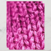 ホットピンクウィーブクローズアップスクラップブック紙 (正面/裏面)