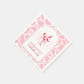 ホットピンクウェスタンバチェロレッテ スタンダードカクテルナプキン (角)