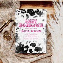 ホットピンクウエスタンシック牛プリントバチェロレッテ