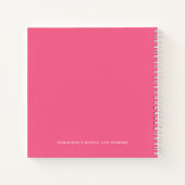 ホットピンクウォーターカラーさくらんぼブロッサムツリー ノートブック (裏面)