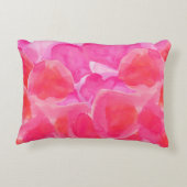 ホットピンクウォーターカラーフローラスローPilllow アクセントクッション (裏面)