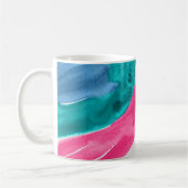 ホットピンクウォーターパーソナライズされたカラーコーヒーマグ コーヒーマグカップ (左)