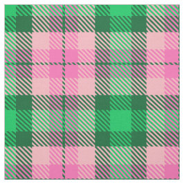 ホットピンクエメラルドフォレストグリーンXLタータンチェック ファブリック