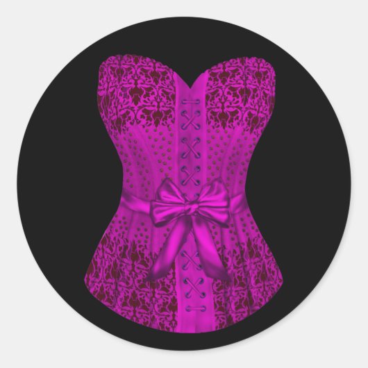 ホットピンクエレガントのコルセットシール ラウンドシール (正面)