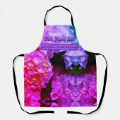 ホットピンクエレガントパープルフロラアジサイ エプロン (正面)
